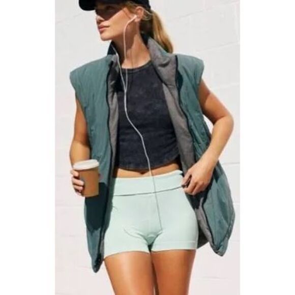 Free People Jackets & Blazers - Free People Movement Slalom Reversible Fleece Vest - Midnight Jade